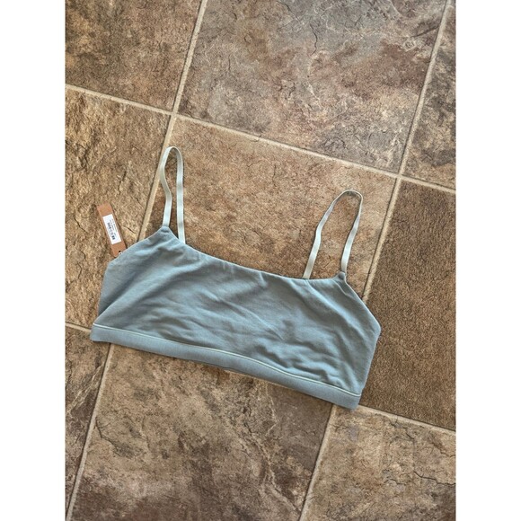Skims Cotton Jersey Scoop Bralette Mineral Size Large - Picture 5 of 11